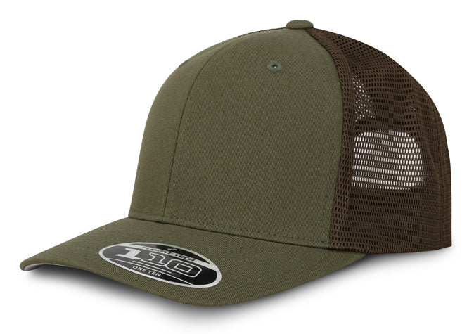 Gorra Flexfit 110M Mesh Verde Oliva Malla