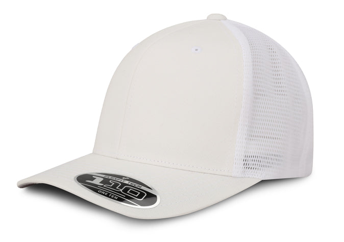 Gorra Flexfit 110M Mesh Blanca Malla
