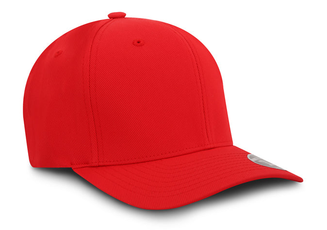 Gorra Flexfit 110 Tactel Velcro BK Rojo
