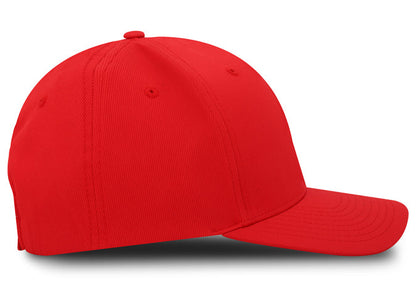 Gorra Flexfit 110 Tactel Velcro BK Rojo