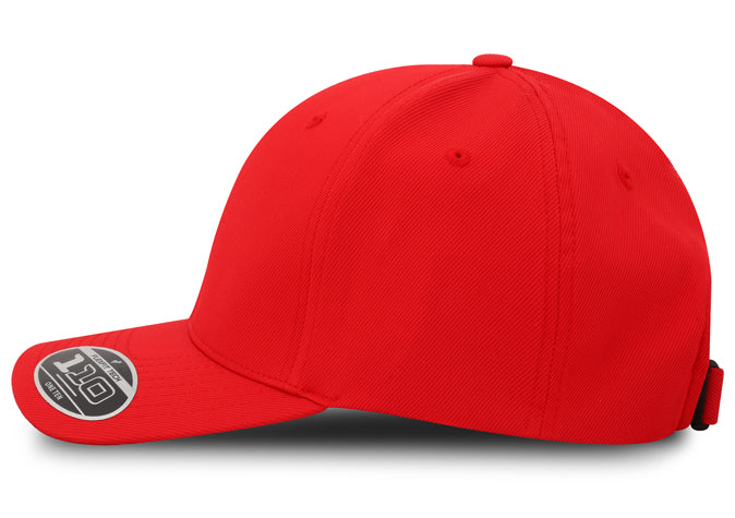 Gorra Flexfit 110 Tactel Velcro BK Rojo