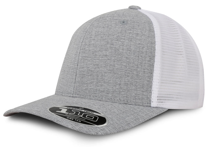 Gorra Flexfit 110MT Mesh Melange/Blanco Malla