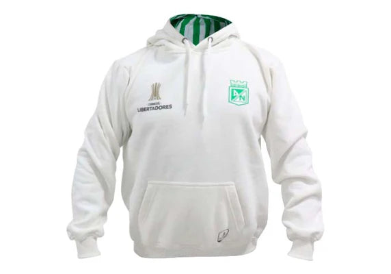 HOODIE ATLÉTICO NACIONAL OFICIAL CONMEBOL LIBERTADORES LA GLORIA ETERNA BLANCO