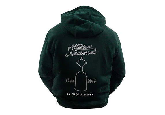 HOODIE ATLÉTICO NACIONAL OFICIAL CONMEBOL LIBERTADORES VERDE BOTELLA